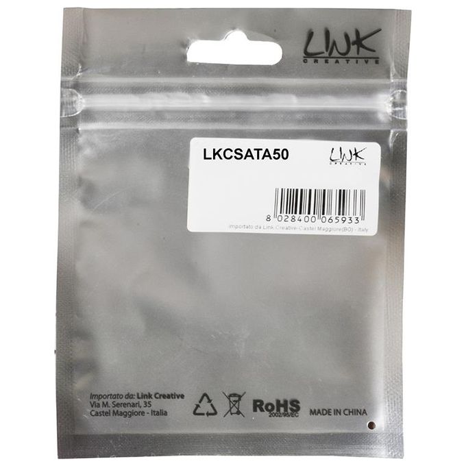 Link cavo interno sata III cm 50 connettore con clip bloccaggio in metallo