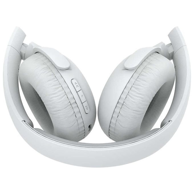 Philips Cuffia a Padiglione Bluetooth Wireless con Microfono Archetto Pieghevole in Bianco TAUH202W
