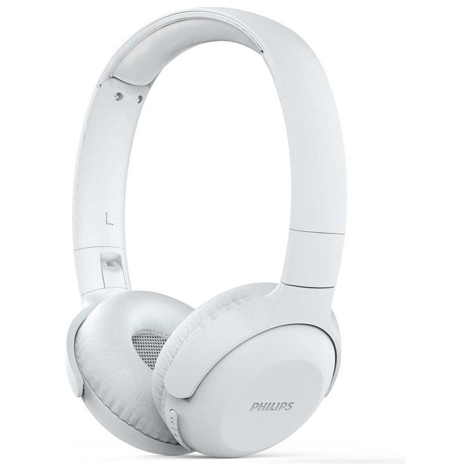 Philips Cuffia a Padiglione Bluetooth Wireless con Microfono Archetto Pieghevole in Bianco TAUH202W