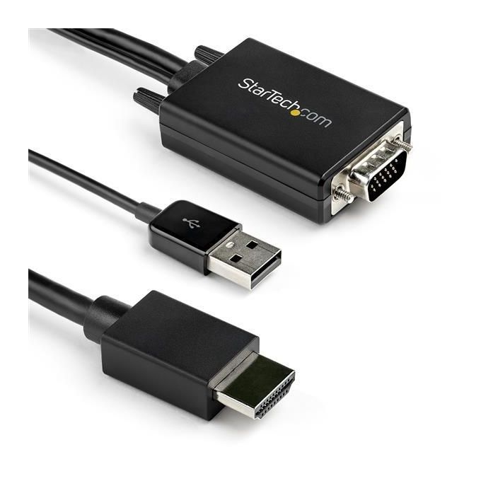 Startech.com Cavo Adattatore Convertitore da Vga a Hdmi da 2mt Alimentazione Usb 1080p