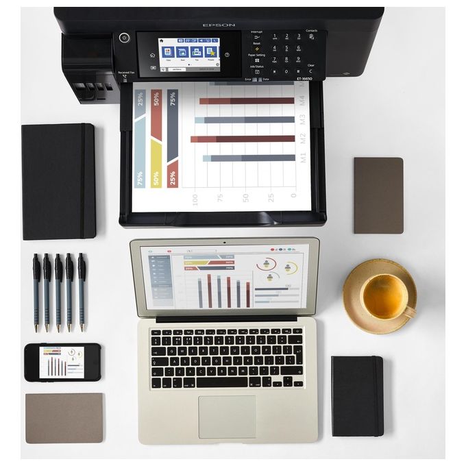 Epson Ecotank Et-16650 Stampante Multifunzione ad Inchiostro 4800x2400 Dpi 32ppm A3+ Wi-Fi