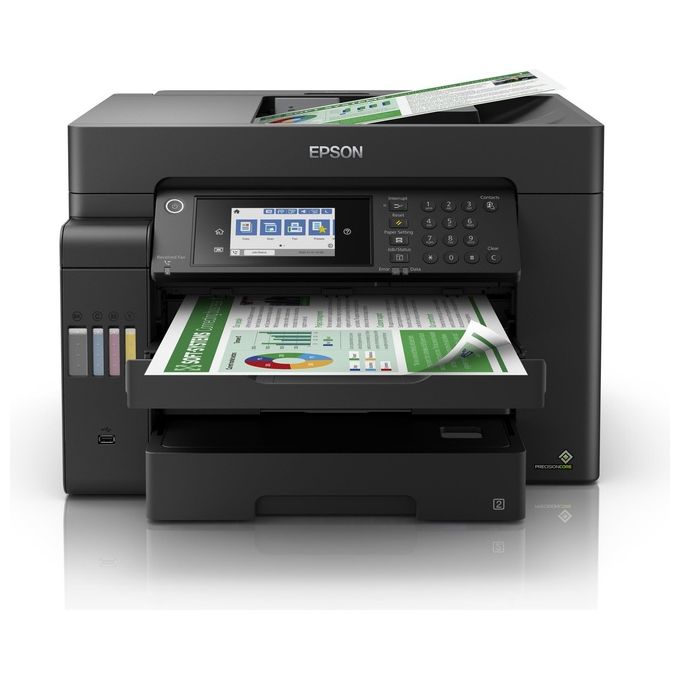 Epson EcoTank ET-16600 Stampante Multifunzione Colore Ink-Jet A3 Plus Usb 2.0 LAN Wi-Fi(n) Host USB Nero