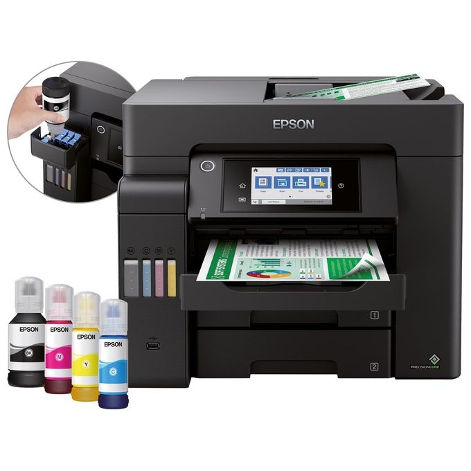 Epson Stampante Inkjet Multifunzione Ecotank Et-5800 Risoluzione 4800x2400 DPI A4 Wi-Fi Nera