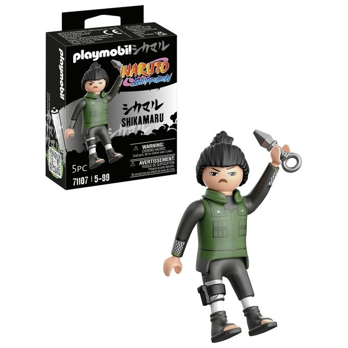 Playmobil Naruto Shikamaru in Gilet Verde Scuro con Pantaloni e Stivali Neri