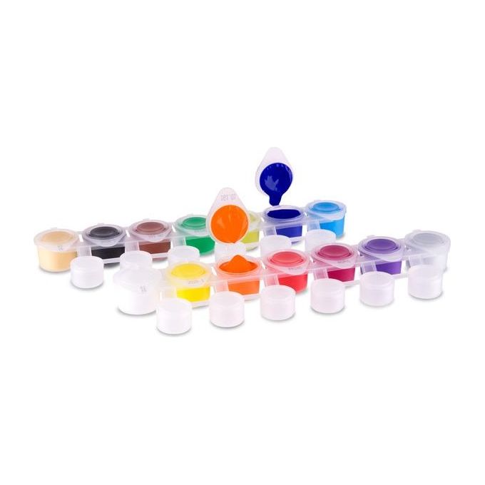 Primo Confezione 14 Colori Acrilici 4ml con Pennelli