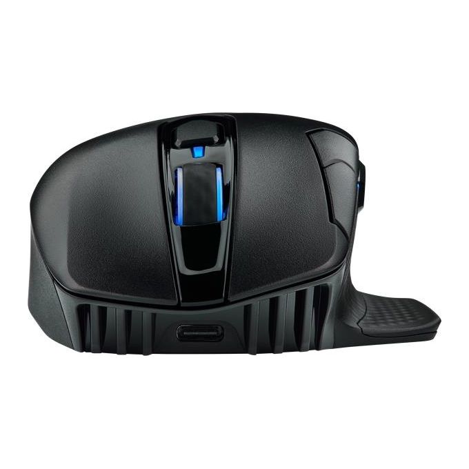 Corsair Dark Core RGB PRO, Mouse Gaming Wireless-Con Filo, Sensore Ottico da 18.000 DPI, Tecnologia Slipstream, Otto Pulsanti Programmabili, Illuminazione Dinamica Multicolore RGB, Nero