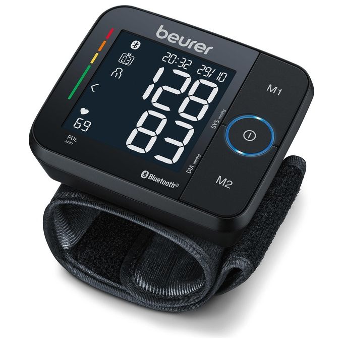 Beurer BC 54 Bluetooth Misuratore di Pressione da Polso Tecnologia di Gonfiaggio Indicatore di Rischio Colorato Rilevamento Aritmia