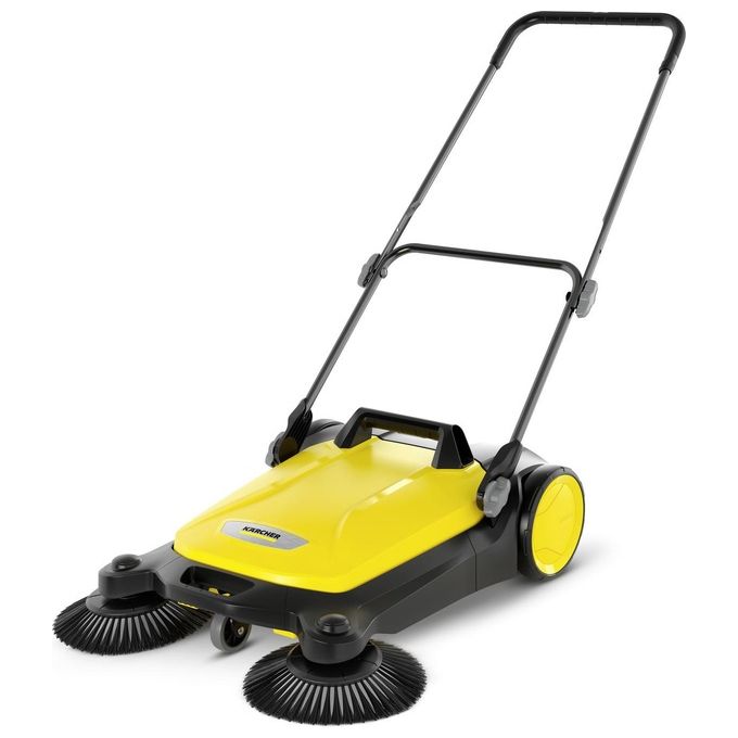 Karcher S4 Twin Spazzatrice Manuale Maneggevole per la Pulizia di Vialetti e Cortili con 2 Spazzole e Vano Raccolta da 20 Litri