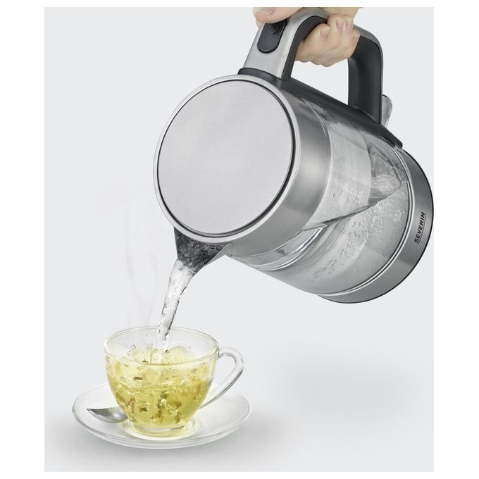 Severin WK 3420 Bollitore di Vetro per Acqua 1.7 Litri 2200W