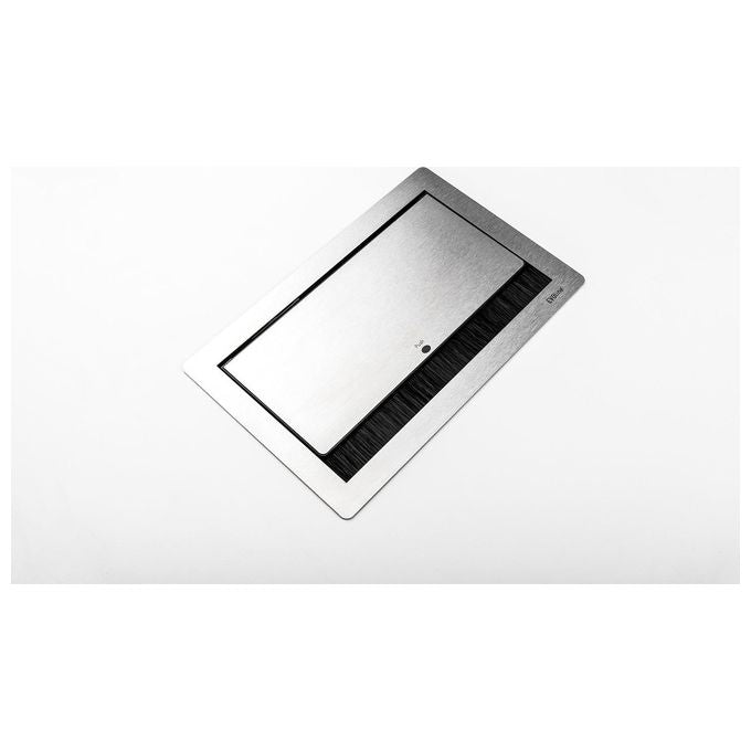 EVOline 1593 7000 2700 FlipTop Push M prolunga multipla con 4 prese AC girevoli lunghezza cavo 3 m colore Nero Acciaio inox