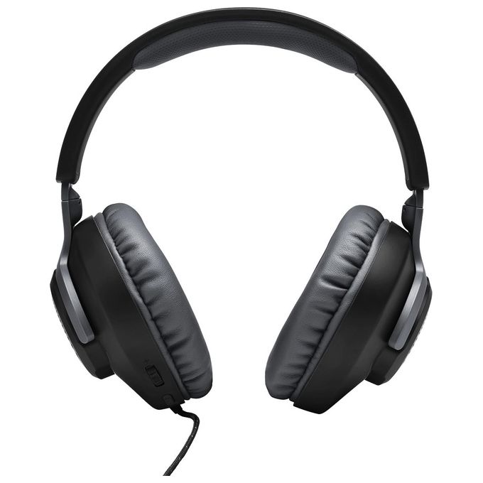 JBL Quantum 100 Cuffie Gaming Over Ear con Filo Headset da gioco con Microfono Boom Direzionale Rimovibile Compatibilita' su Ogni Piattaforma Colore Nero