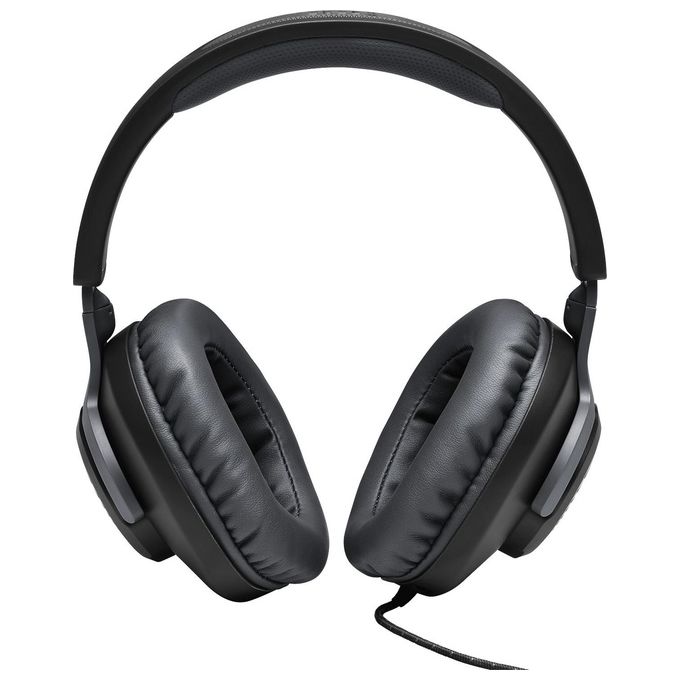 JBL Quantum 100 Cuffie Gaming Over Ear con Filo Headset da gioco con Microfono Boom Direzionale Rimovibile Compatibilita' su Ogni Piattaforma Colore Nero