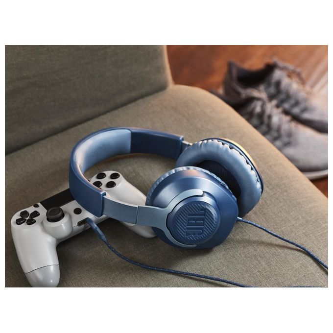 JBL Quantum 100 Cuffie Gaming Over Ear con Filo Headset da gioco con Microfono Boom Direzionale Rimovibile Compatibilita' su Ogni Piattaforma Colore Nero
