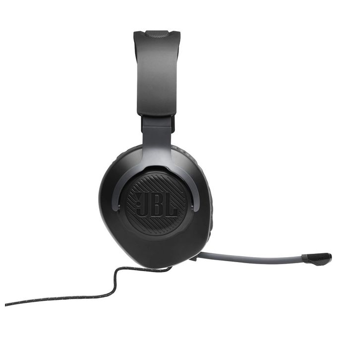 JBL Quantum 100 Cuffie Gaming Over Ear con Filo Headset da gioco con Microfono Boom Direzionale Rimovibile Compatibilita' su Ogni Piattaforma Colore Nero