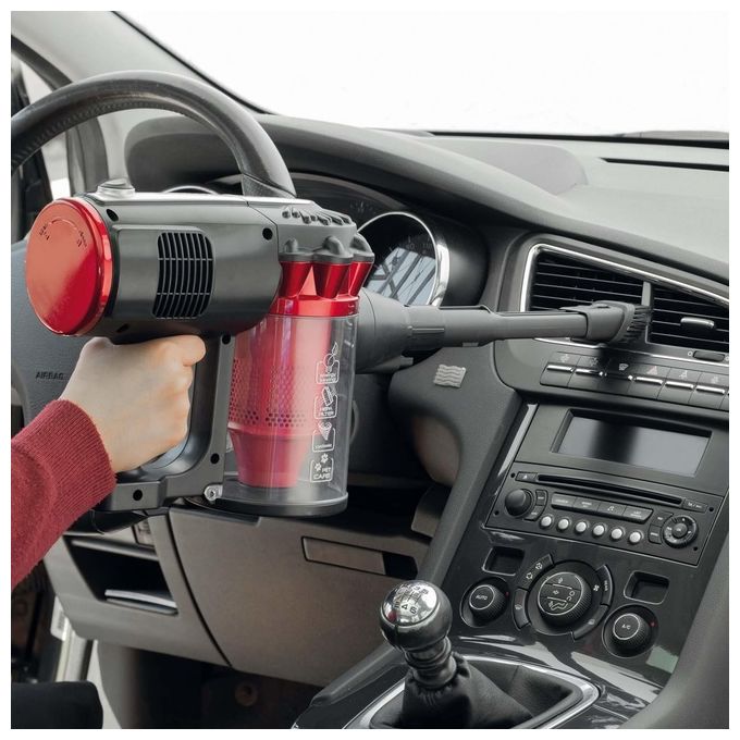 Ariete 2759 Handy Force RBT Aspirapolvere a Bastone 2 in 1 Ciclonica Senza Sacco Filtro HEPA 1L 600W colore Nero Rosso