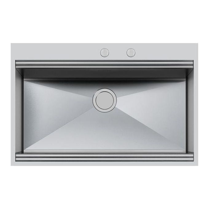 Foster 1024 050 Milano Lavello Inox Spazzolato da incasso Filotop 1 Vasca 84,6x56cm