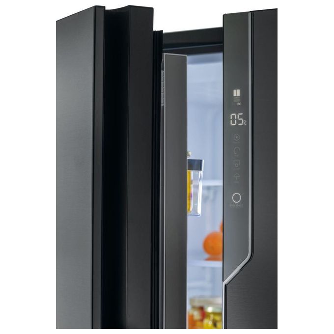 Haier FD 100 Serie 7 HB26FSNAAA Frigorifero Side-by-Side Libera Installazione 750 Litri Classe Energetica E Argento-Titanio