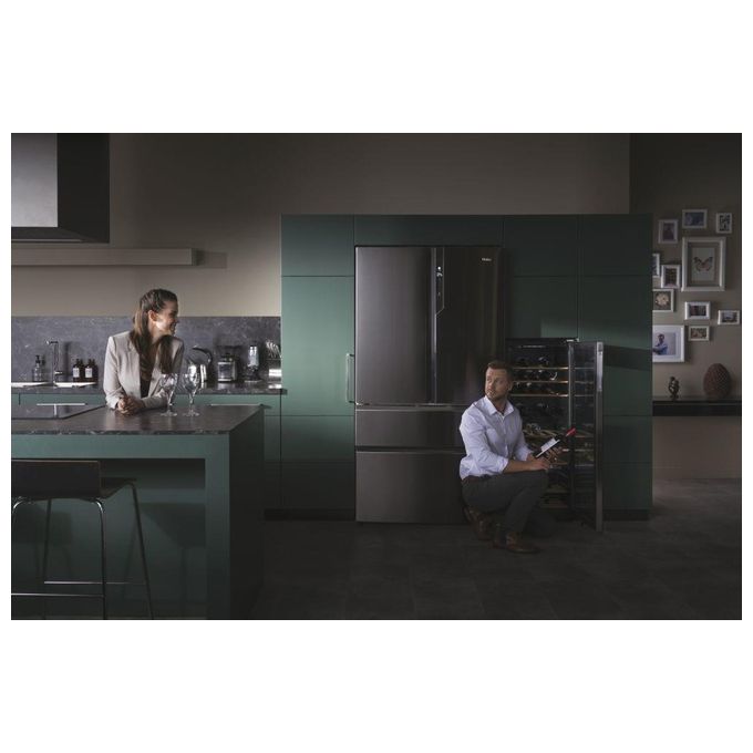 Haier FD 100 Serie 7 HB26FSNAAA Frigorifero Side-by-Side Libera Installazione 750 Litri Classe Energetica E Argento-Titanio