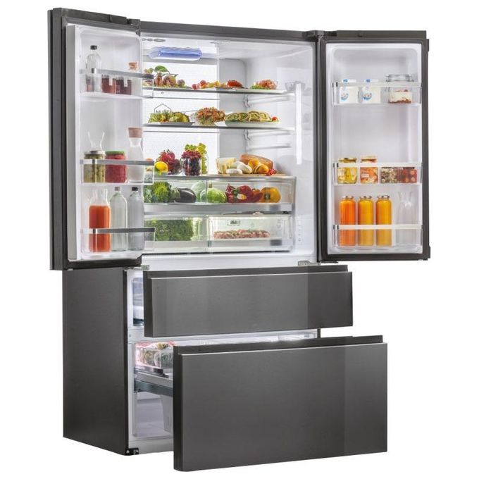 Haier FD 100 Serie 7 HB26FSNAAA Frigorifero Side-by-Side Libera Installazione 750 Litri Classe Energetica E Argento-Titanio