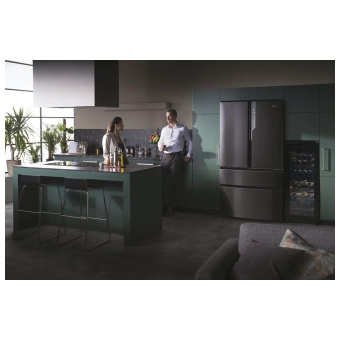 Haier FD 100 Serie 7 HB26FSNAAA Frigorifero Side-by-Side Libera Installazione 750 Litri Classe Energetica E Argento-Titanio