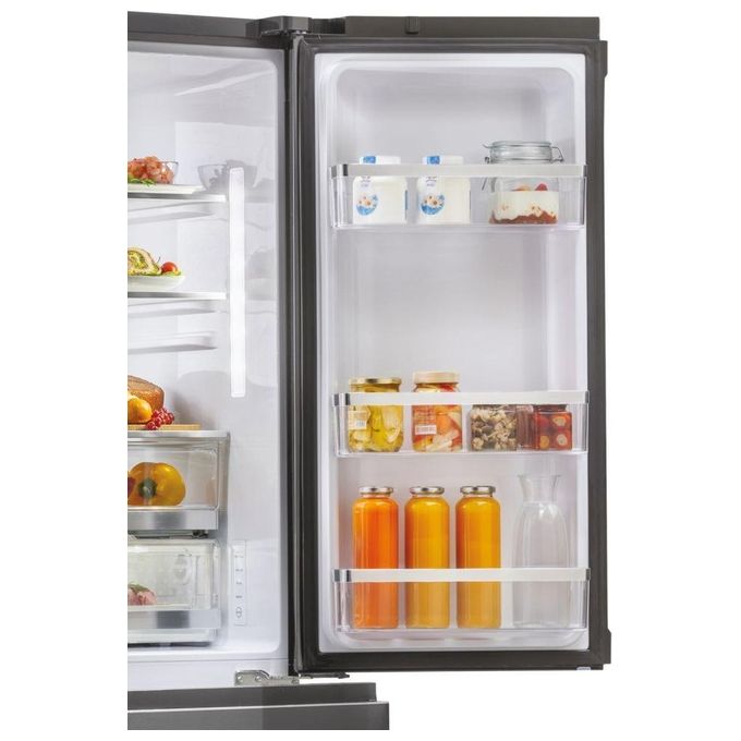 Haier FD 100 Serie 7 HB26FSNAAA Frigorifero Side-by-Side Libera Installazione 750 Litri Classe Energetica E Argento-Titanio