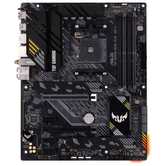 ASUS TUF Gaming B550-PLUS WiFi II Scheda Madre Gaming ATX, AMD B550, Socket AM4, DDR4, PCI 4.0, LAN Realtek 2.5Gb, WiFi 6 (802.11ax), 2xM.2, 6xSATA 6GB-s, 2xUSB 3.2 Gen 2, Aura Sync RGB, Nero