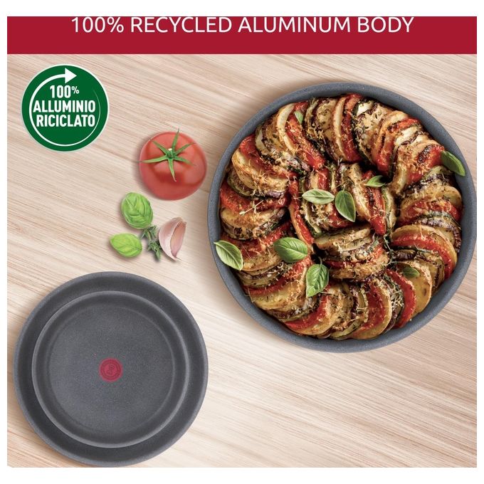 Lagostina Set Padelle Ingenio Green Grigio Mineralis