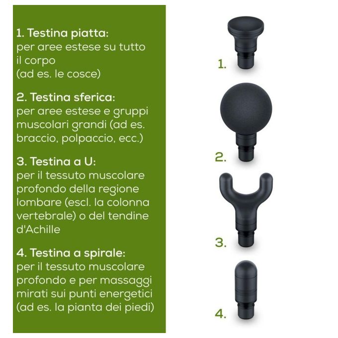 Beurer MG 99 Massage Gun Compact Pistola per Massaggio Muscolare