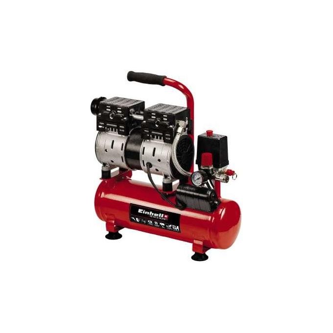 Einhell Compressore Silenziato Te-Ac 6 Silent per utilizzi in ambito fai da te e lavori di giardinaggio con funzionalita' silenziosa ed efficiente