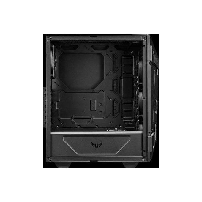 ASUS TUF Gaming GT301, case gaming ATX mid-tower con pannello laterale in vetro temperato, griglia frontale a nido d'ape, 3 ventole 120mm AURA, supporto cuffie e compatibilita' radiatori fino a 360mm
