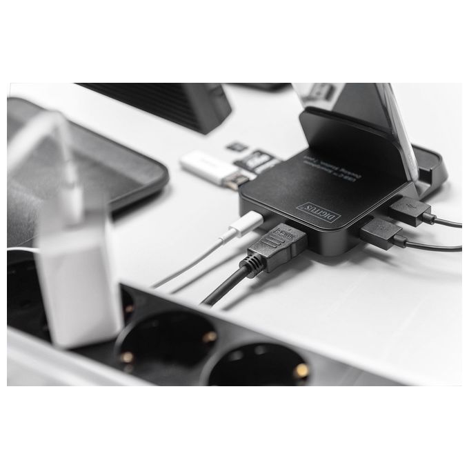 Digitus Docking Station Connettore Usb Tipo C con 7 Porte per Smartphone