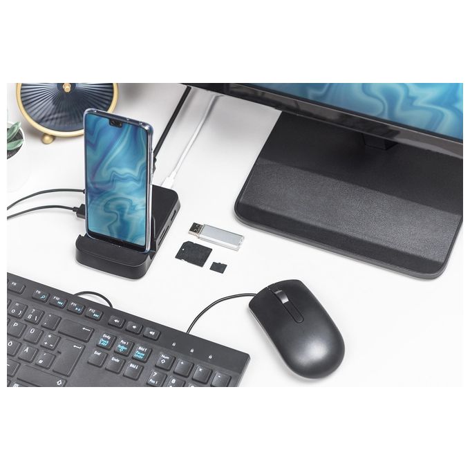 Digitus Docking Station Connettore Usb Tipo C con 7 Porte per Smartphone