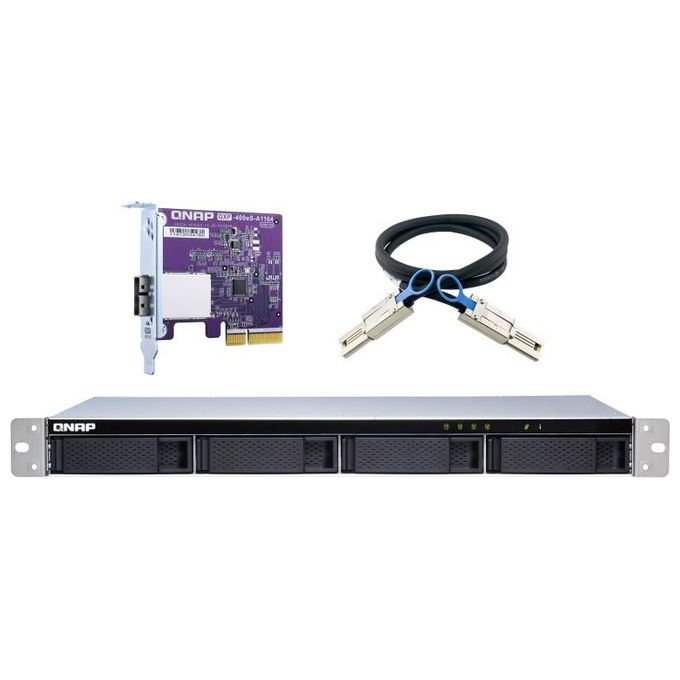 Qnap TL-R400S Contenitore di Unita' di Archiviazione Enclosure Hdd-Ssd Nero-Grigio 2.5-3.5