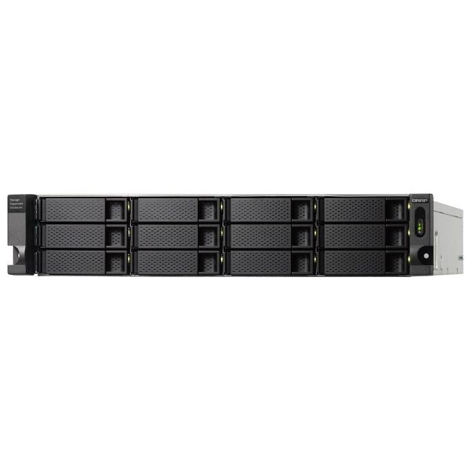 Qnap TL-R1200C-RP Contenitore di Unita' di Archiviazione 2.5-3.5'' Enclosure Hdd-Ssd Nero-Grigio