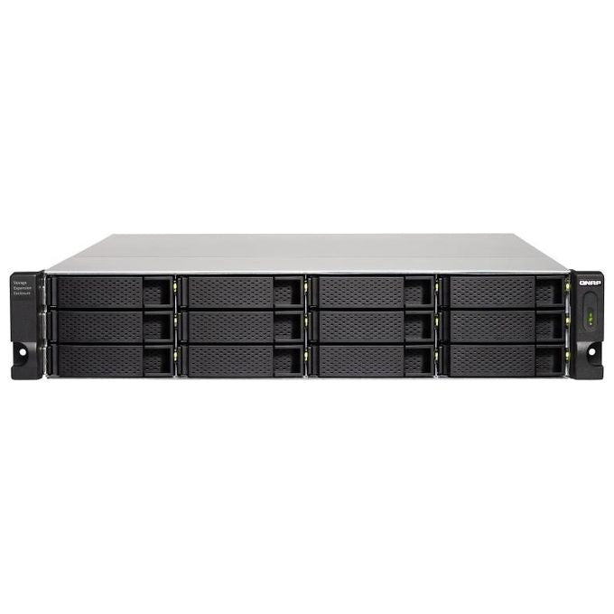 Qnap TL-R1200C-RP Contenitore di Unita' di Archiviazione 2.5-3.5'' Enclosure Hdd-Ssd Nero-Grigio