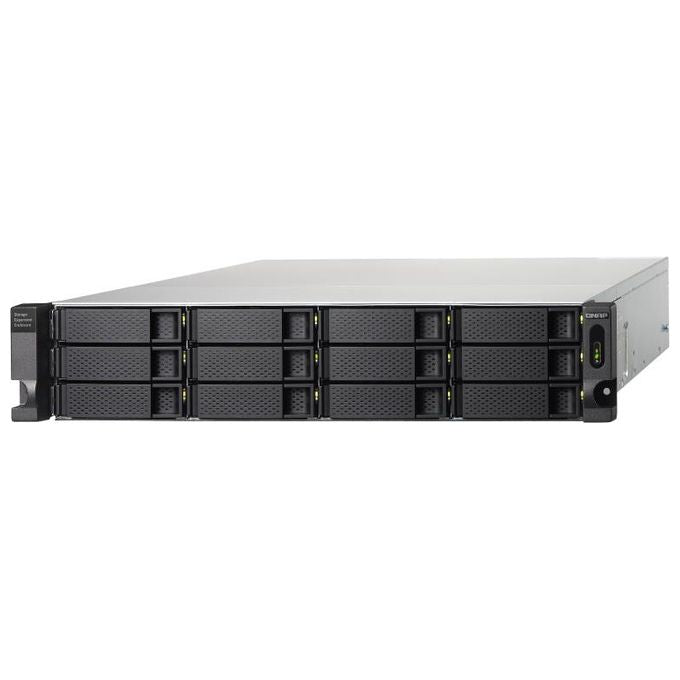 Qnap TL-R1200C-RP Contenitore di Unita' di Archiviazione 2.5-3.5'' Enclosure Hdd-Ssd Nero-Grigio