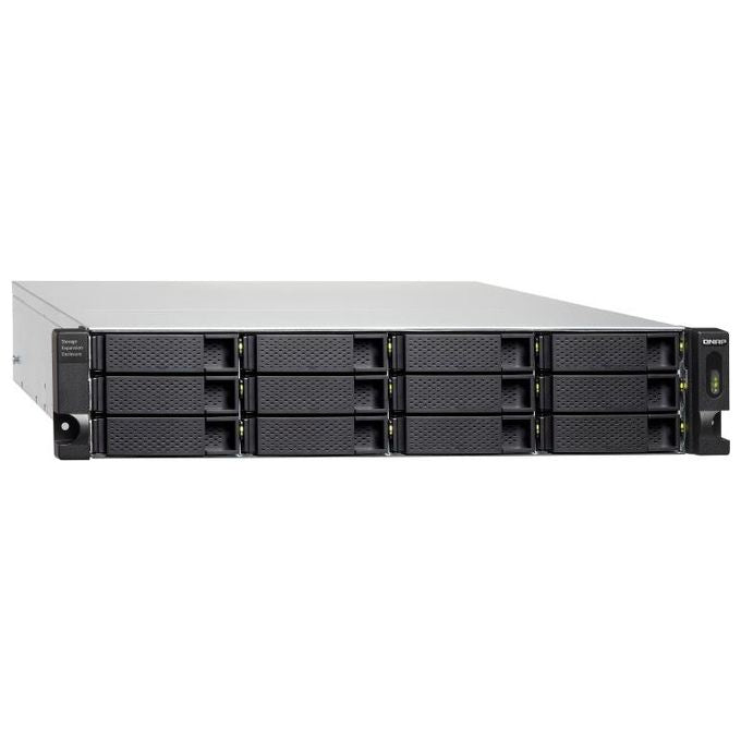 Qnap TL-R1200C-RP Contenitore di Unita' di Archiviazione 2.5-3.5'' Enclosure Hdd-Ssd Nero-Grigio