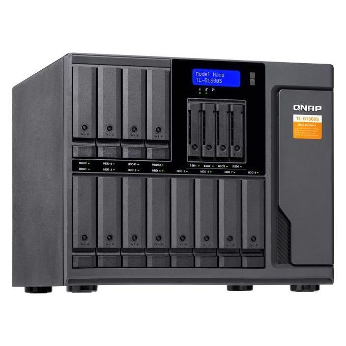 Qnap TL-D1600S Contenitore di Unita' di Archiviazione 2.5-3.5'' Enclosure Hdd-Ssd Nero-Grigio