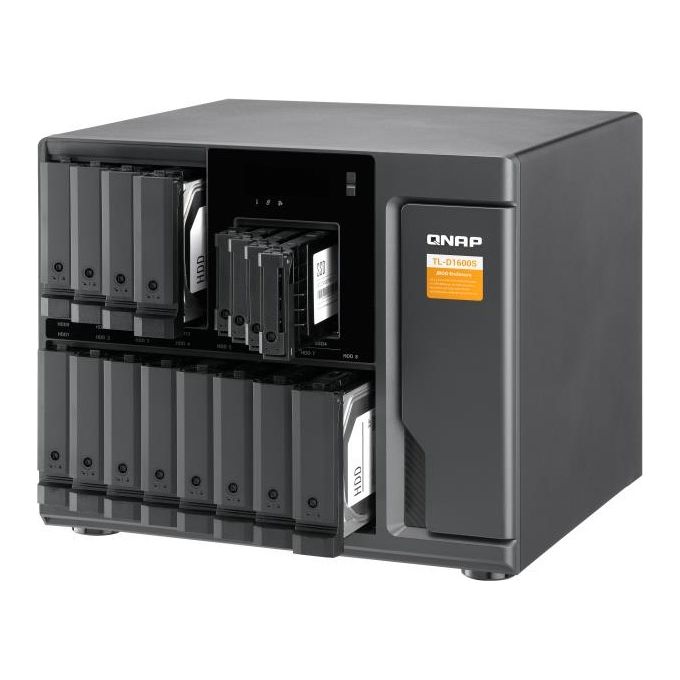 Qnap TL-D1600S Contenitore di Unita' di Archiviazione 2.5-3.5'' Enclosure Hdd-Ssd Nero-Grigio