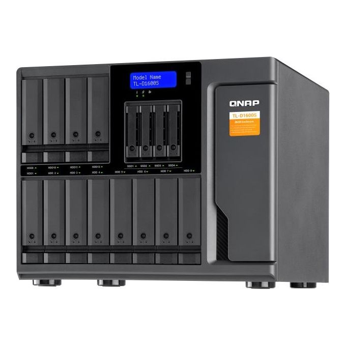 Qnap TL-D1600S Contenitore di Unita' di Archiviazione 2.5-3.5'' Enclosure Hdd-Ssd Nero-Grigio
