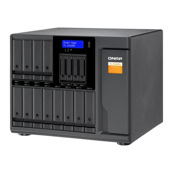 Qnap TL-D1600S Contenitore di Unita' di Archiviazione 2.5-3.5'' Enclosure Hdd-Ssd Nero-Grigio