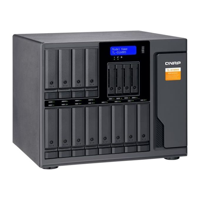 Qnap TL-D1600S Contenitore di Unita' di Archiviazione 2.5-3.5'' Enclosure Hdd-Ssd Nero-Grigio