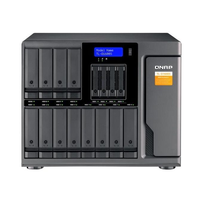 Qnap TL-D1600S Contenitore di Unita' di Archiviazione 2.5-3.5'' Enclosure Hdd-Ssd Nero-Grigio
