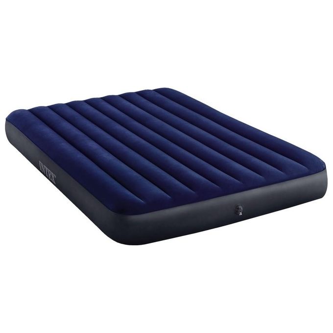 Intex 64765 Materasso Matrimoniale Gonfiabile Blu 152x203x25 cm 152x203x25cm Con Cuscini Single
