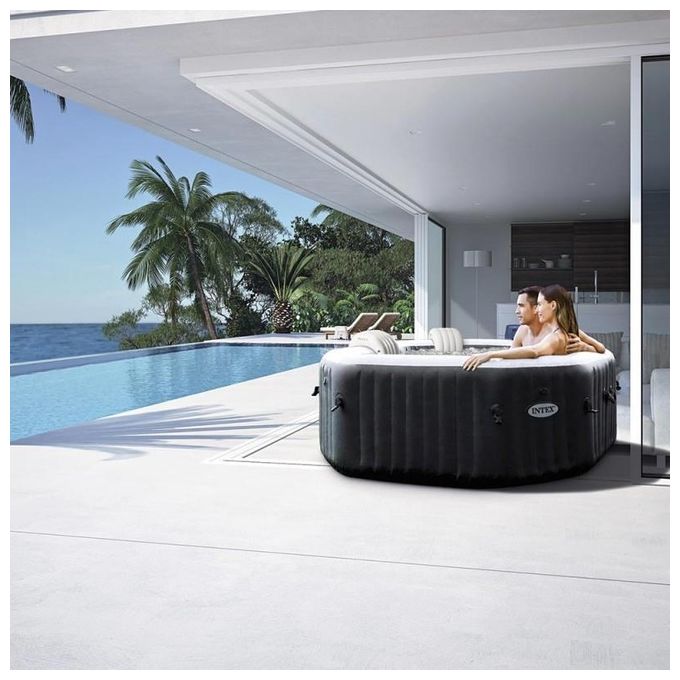 Intex pure spa bubble e jet massage deluxe ottagonale 201x71 cm 4 posti con pompa riscaldatore sistema purificazione acqua clorinatore