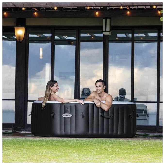 Intex pure spa bubble e jet massage deluxe ottagonale 201x71 cm 4 posti con pompa riscaldatore sistema purificazione acqua clorinatore