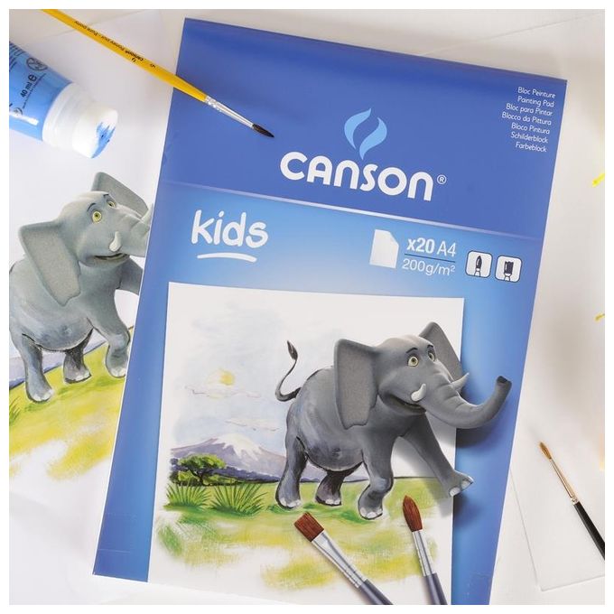 Canson Album Colorato Kids 21x42cm 200gr 20 Fogli