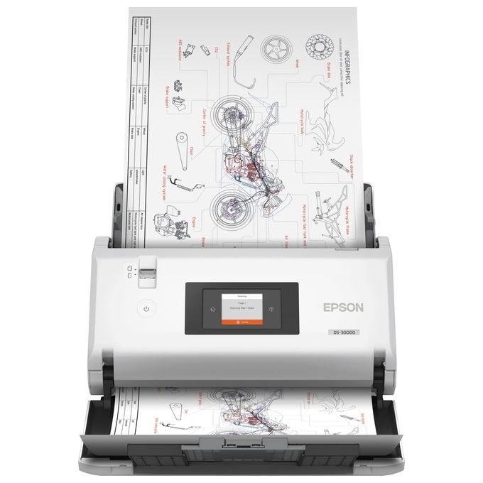 Epson Workforce Ds-30000 600x600 Dpi Scanner a Foglio Bianco A3