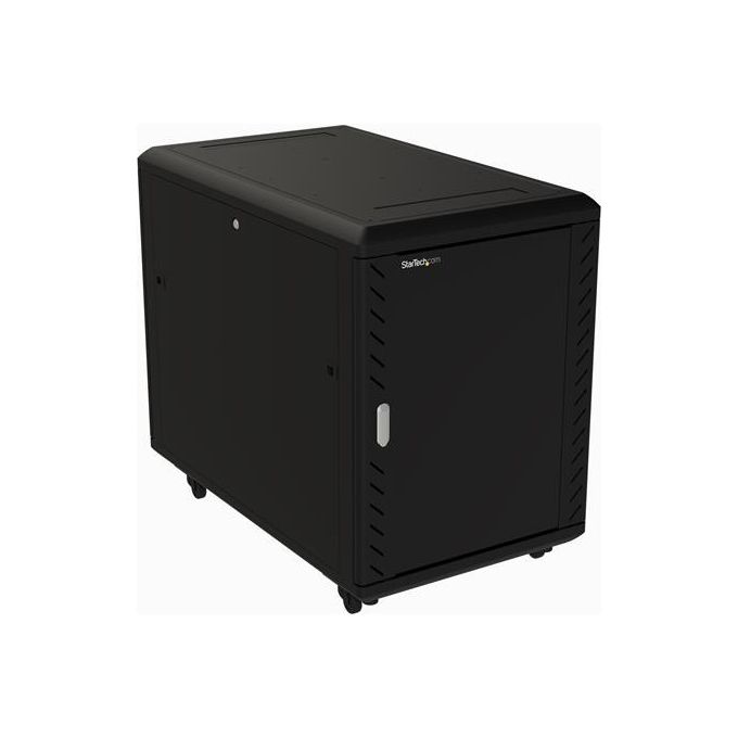 StarTech.com Armadio Rack 15U a 4 Staffe con Ruote e Piedi di Livellamento