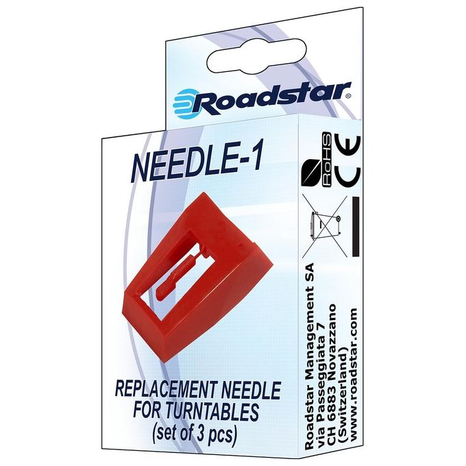 Roadstar Confezione 3 Puntine Needle1 x Giradischi Eco